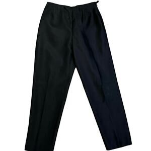 Talbots Petites Pure Silk Black Dress Pants Women 6P Elegant Vintage Trousers